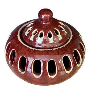BOMBAY POTTERY CERAMIC INCENSE BURNER HOLDER FOR CONE /COIL INCENSE OR POTPOURRI